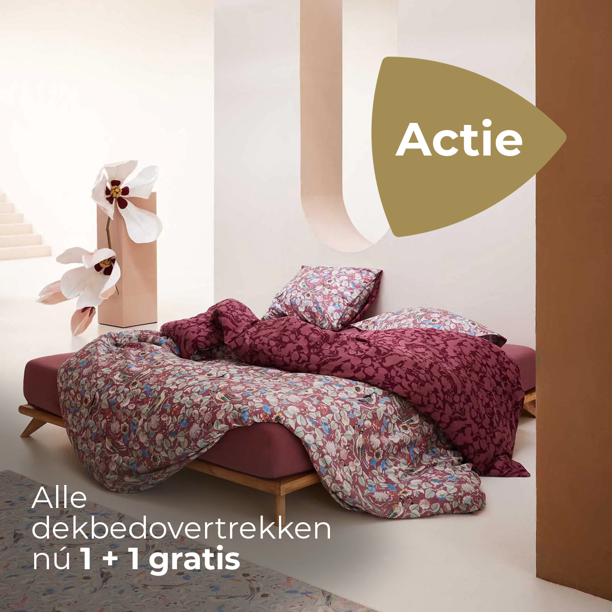 ACTIE - 1+1 gratis op alle dekbedovertrekken